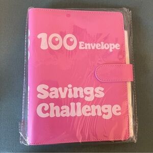 Saving Challenge 100 Envelope Binder Money Budget Book Pink